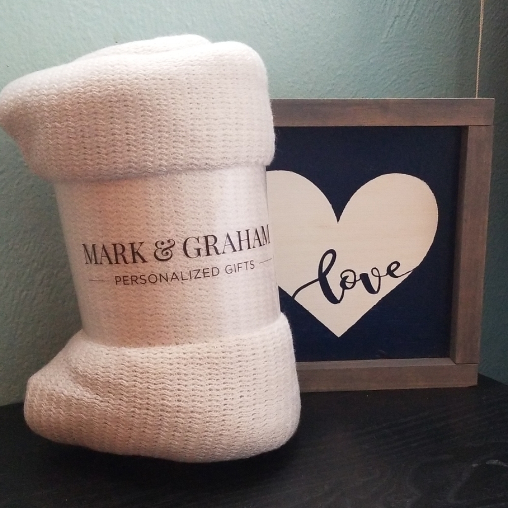 Mark & Graham fringe throw blanket